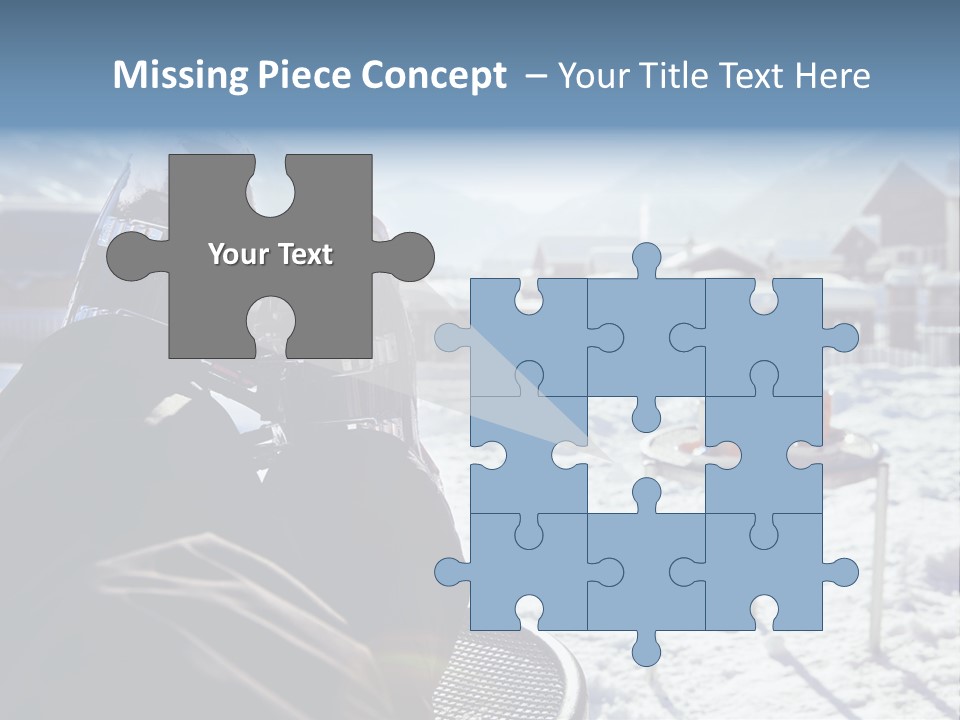 A Couple Of People That Are Sitting In The Snow PowerPoint Template