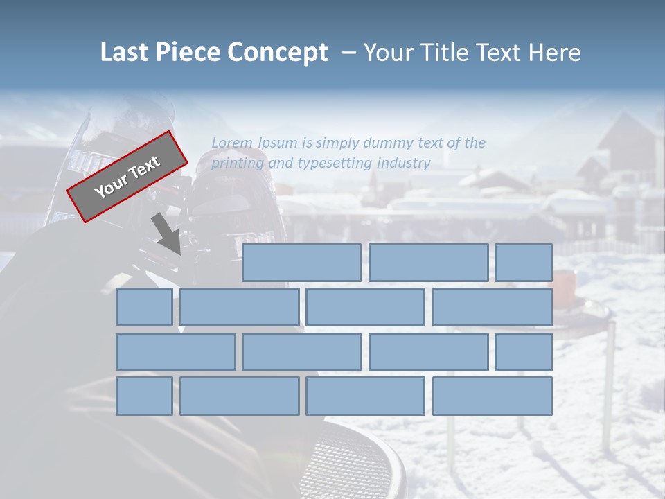 A Couple Of People That Are Sitting In The Snow PowerPoint Template