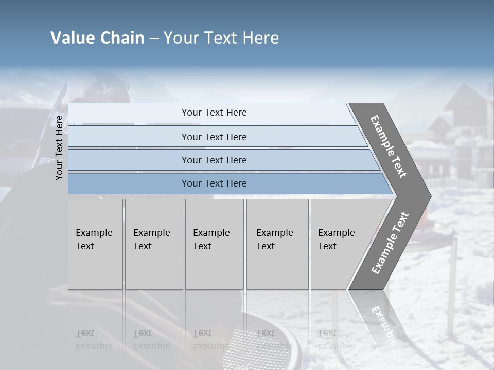 A Couple Of People That Are Sitting In The Snow PowerPoint Template