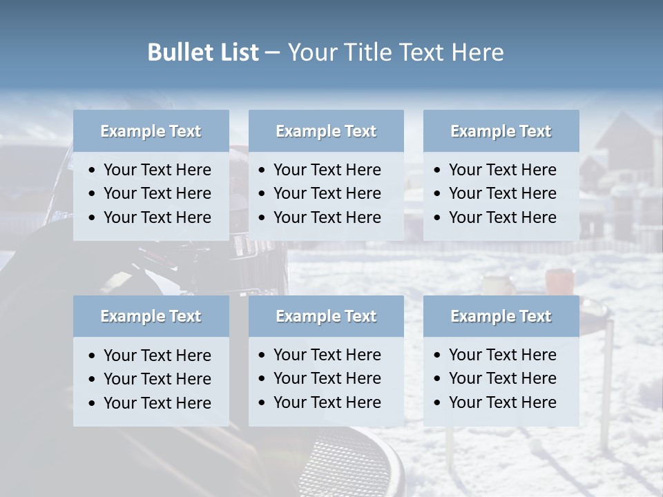 A Couple Of People That Are Sitting In The Snow PowerPoint Template