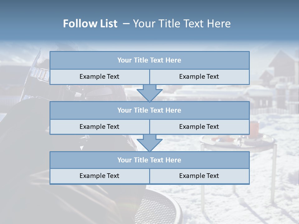 A Couple Of People That Are Sitting In The Snow PowerPoint Template