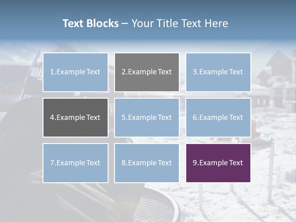 A Couple Of People That Are Sitting In The Snow PowerPoint Template