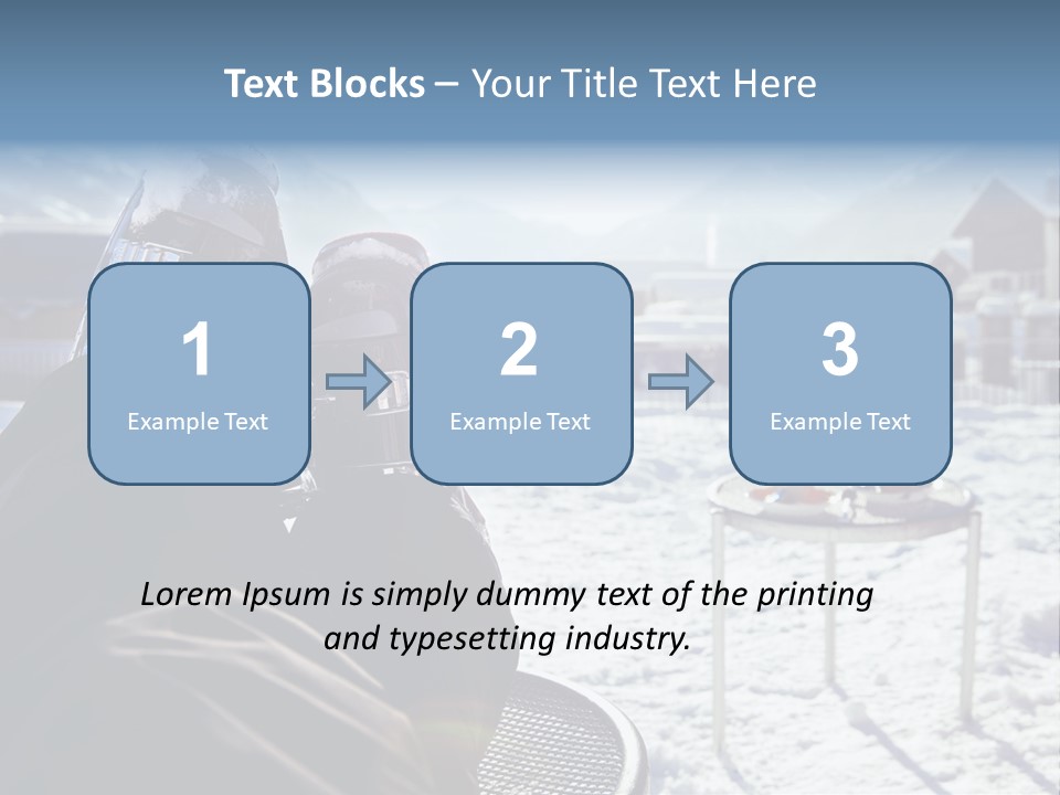 A Couple Of People That Are Sitting In The Snow PowerPoint Template