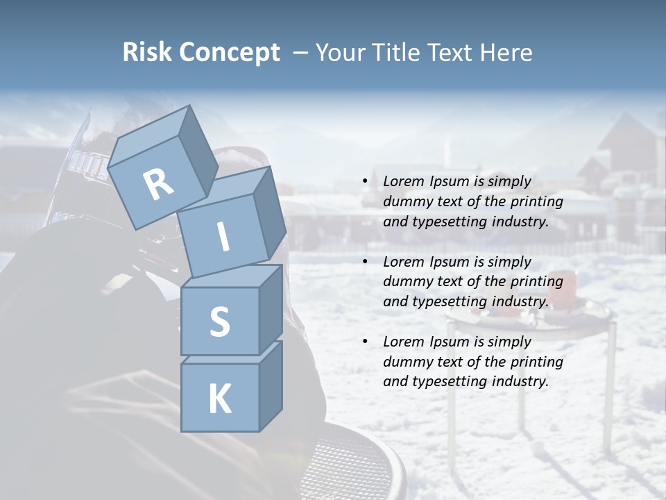 A Couple Of People That Are Sitting In The Snow PowerPoint Template