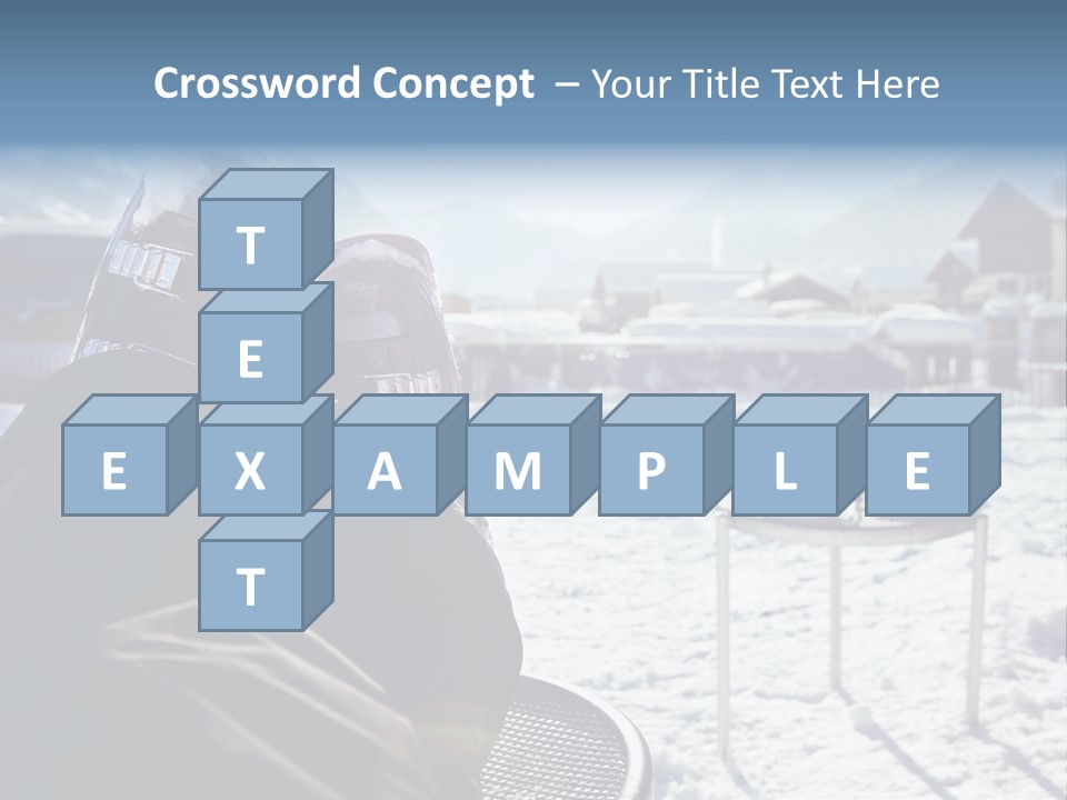 A Couple Of People That Are Sitting In The Snow PowerPoint Template