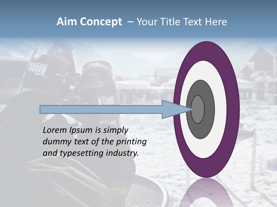A Couple Of People That Are Sitting In The Snow PowerPoint Template
