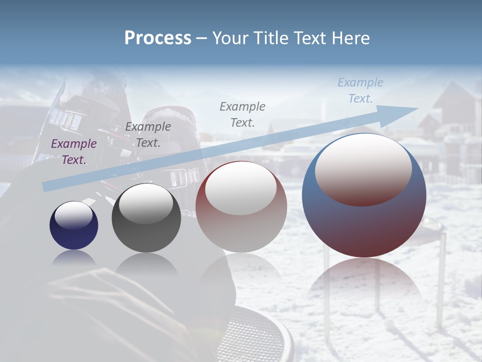 A Couple Of People That Are Sitting In The Snow PowerPoint Template