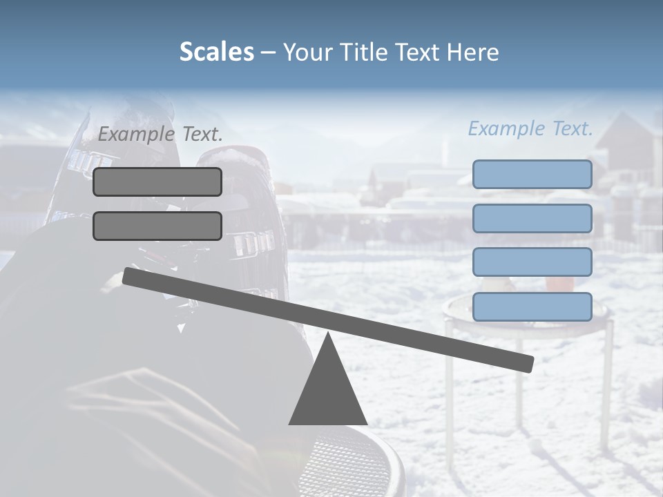 A Couple Of People That Are Sitting In The Snow PowerPoint Template