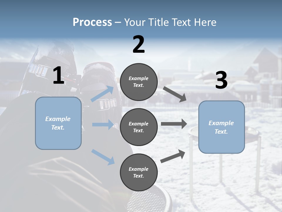 A Couple Of People That Are Sitting In The Snow PowerPoint Template
