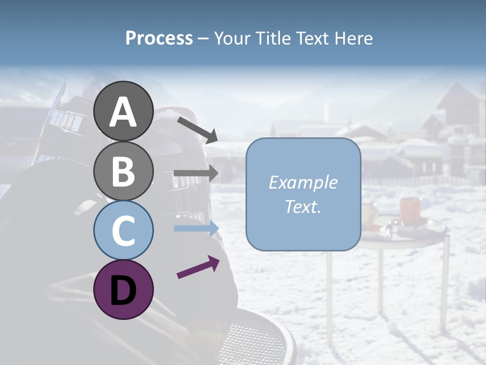 A Couple Of People That Are Sitting In The Snow PowerPoint Template