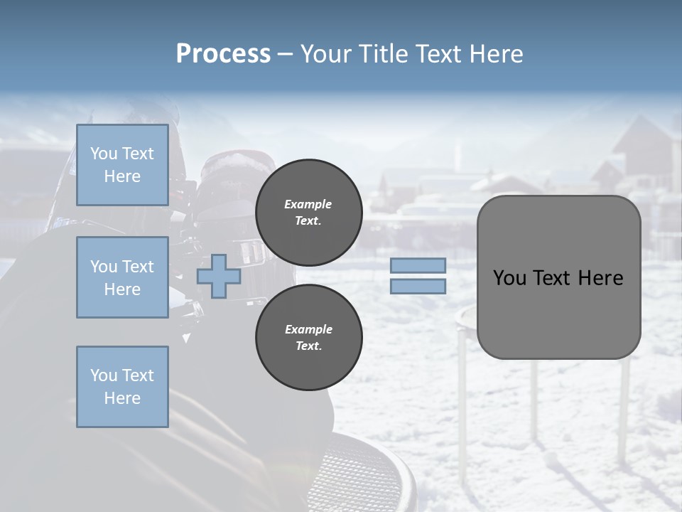 A Couple Of People That Are Sitting In The Snow PowerPoint Template