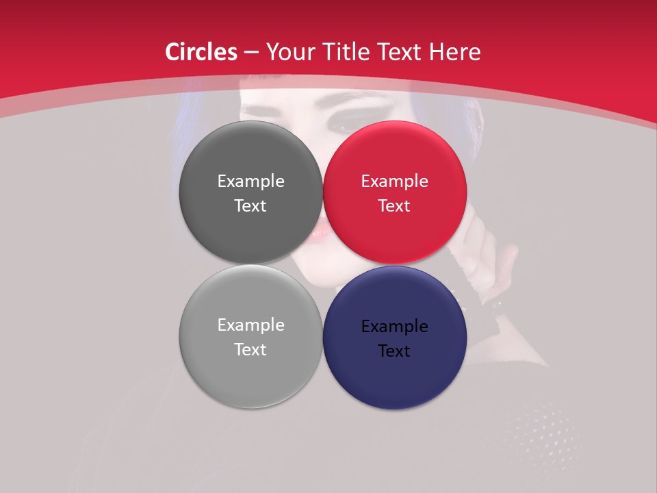 A Woman With Blue Hair Is Posing For The Camera PowerPoint Template