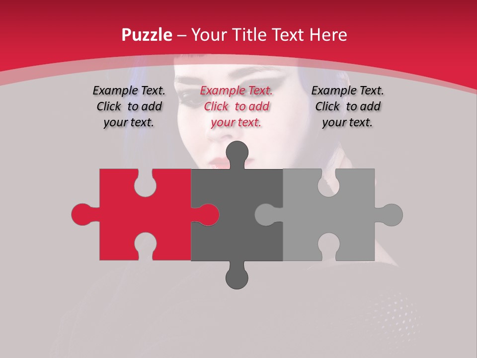 A Woman With Blue Hair Is Posing For The Camera PowerPoint Template