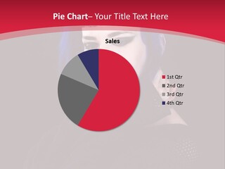 A Woman With Blue Hair Is Posing For The Camera PowerPoint Template