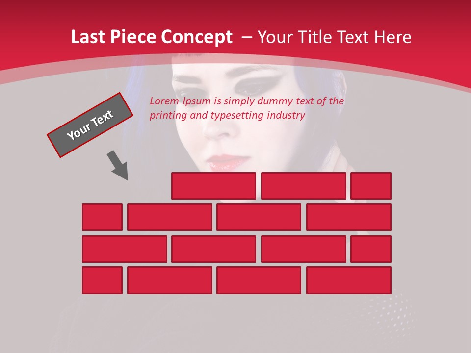 A Woman With Blue Hair Is Posing For The Camera PowerPoint Template