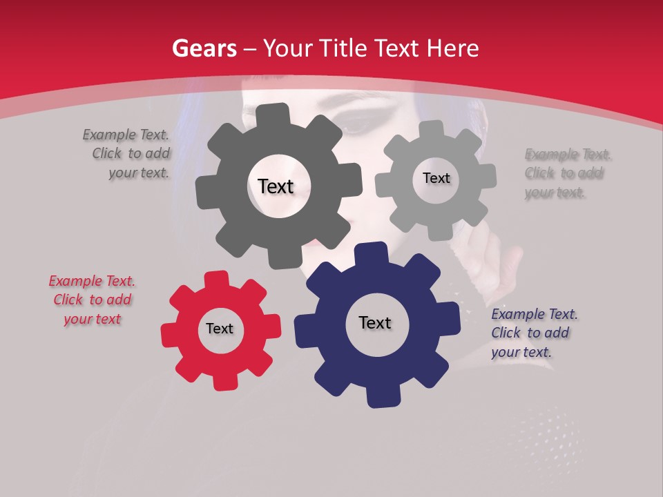 A Woman With Blue Hair Is Posing For The Camera PowerPoint Template