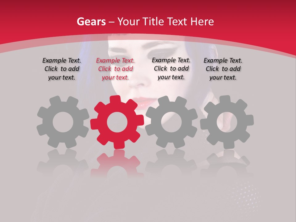A Woman With Blue Hair Is Posing For The Camera PowerPoint Template