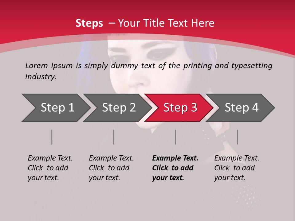 A Woman With Blue Hair Is Posing For The Camera PowerPoint Template