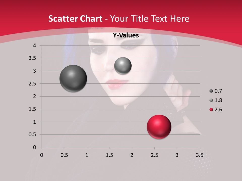 A Woman With Blue Hair Is Posing For The Camera PowerPoint Template