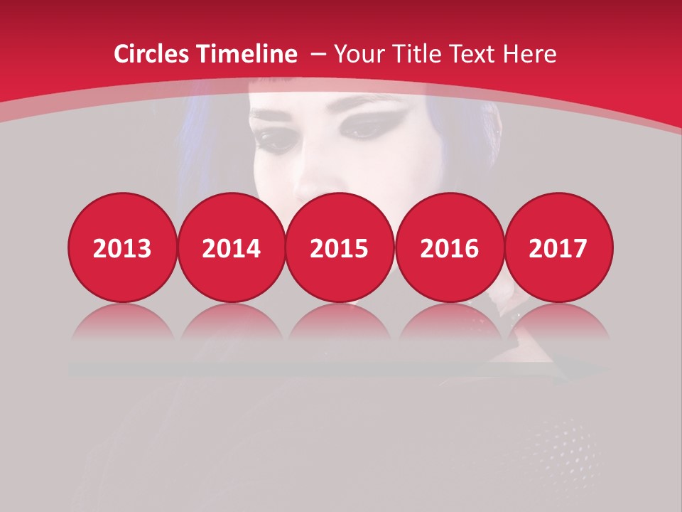 A Woman With Blue Hair Is Posing For The Camera PowerPoint Template