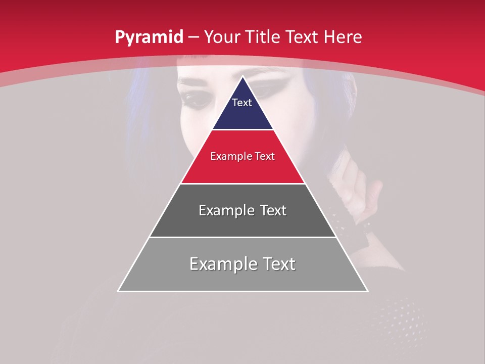 A Woman With Blue Hair Is Posing For The Camera PowerPoint Template