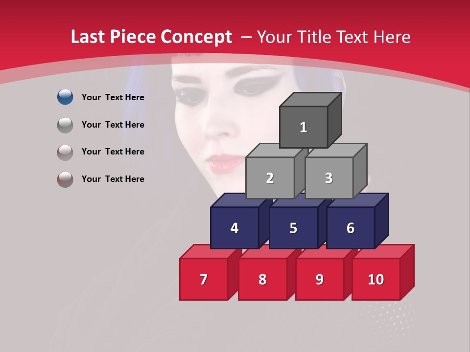A Woman With Blue Hair Is Posing For The Camera PowerPoint Template