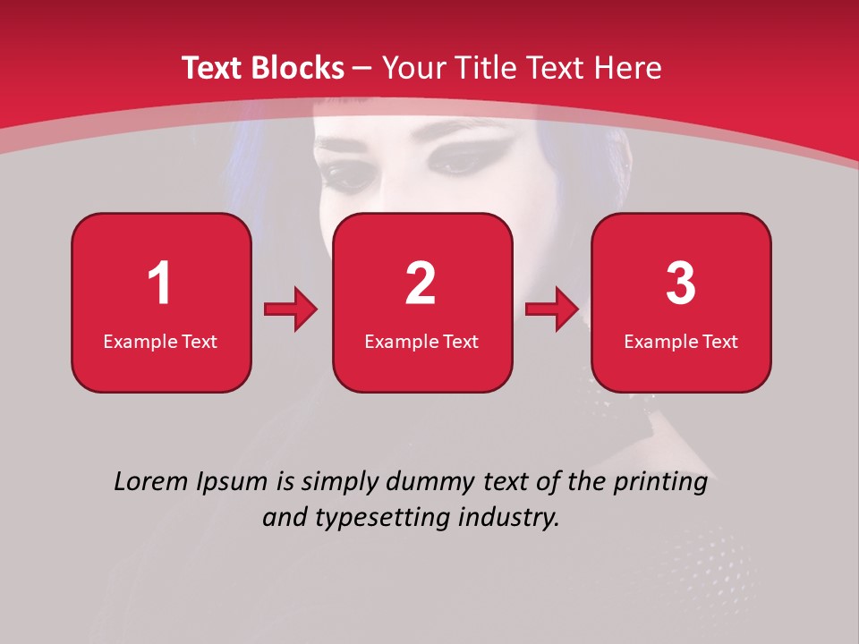 A Woman With Blue Hair Is Posing For The Camera PowerPoint Template