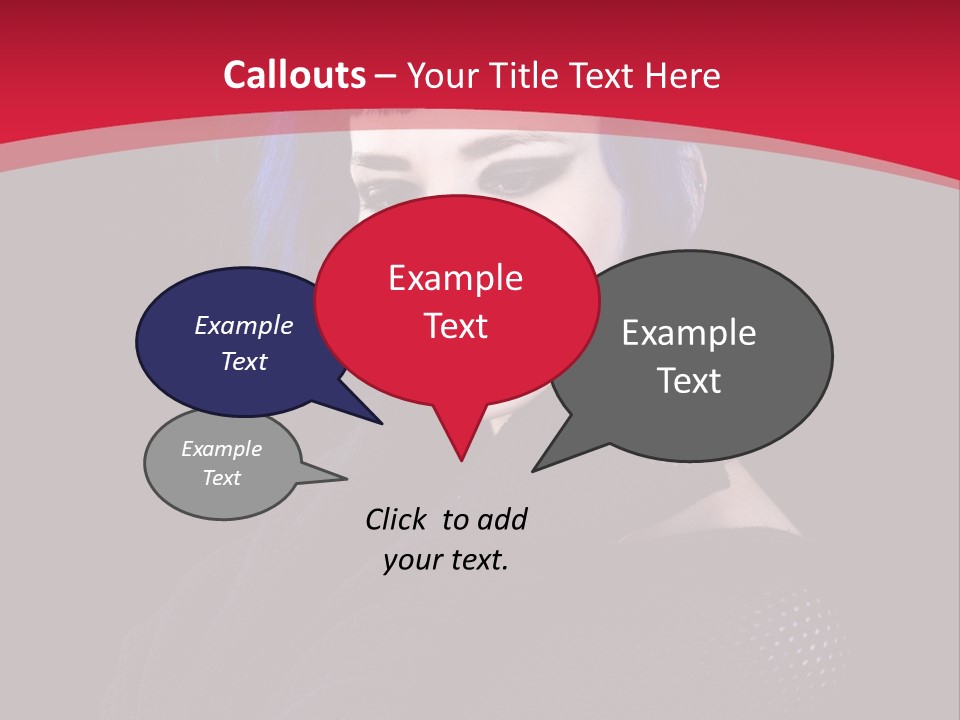 A Woman With Blue Hair Is Posing For The Camera PowerPoint Template