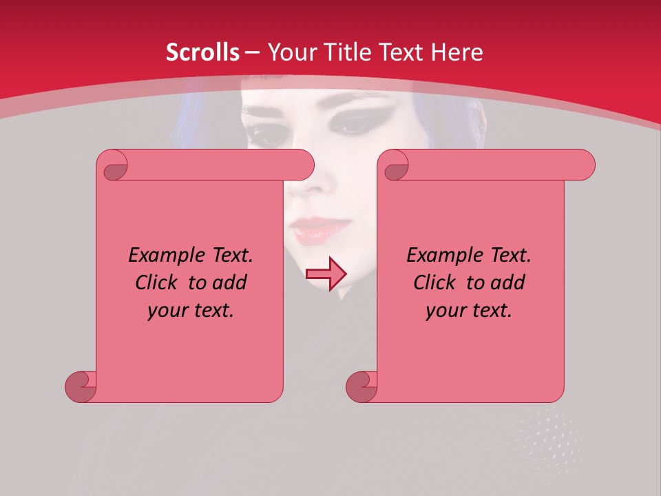 A Woman With Blue Hair Is Posing For The Camera PowerPoint Template