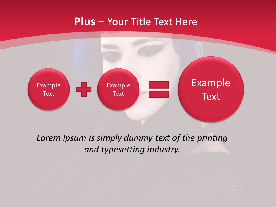 A Woman With Blue Hair Is Posing For The Camera PowerPoint Template