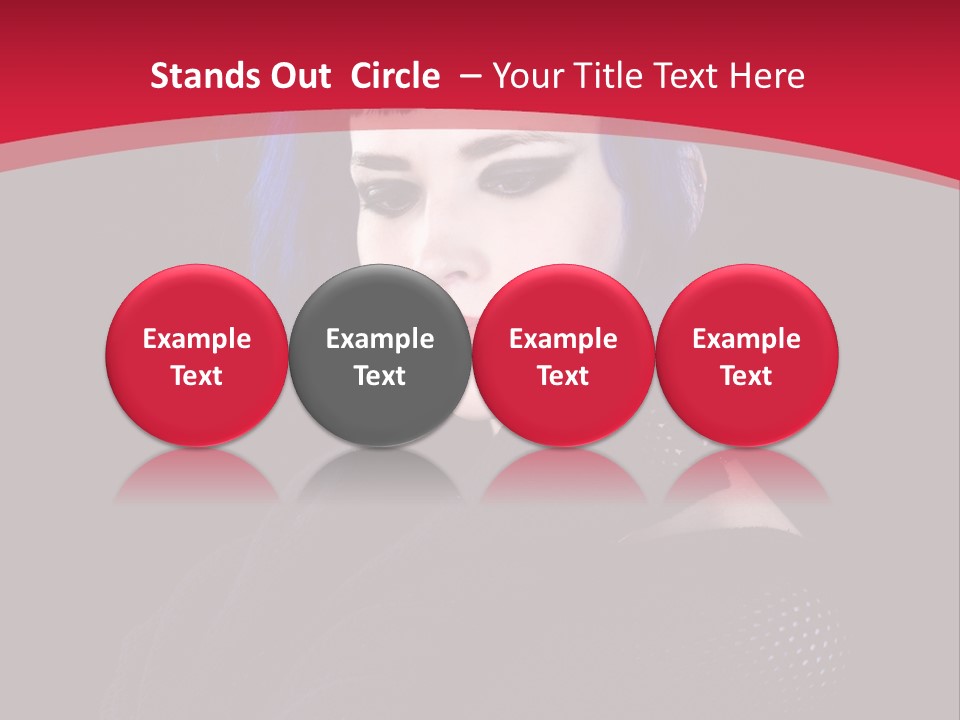 A Woman With Blue Hair Is Posing For The Camera PowerPoint Template
