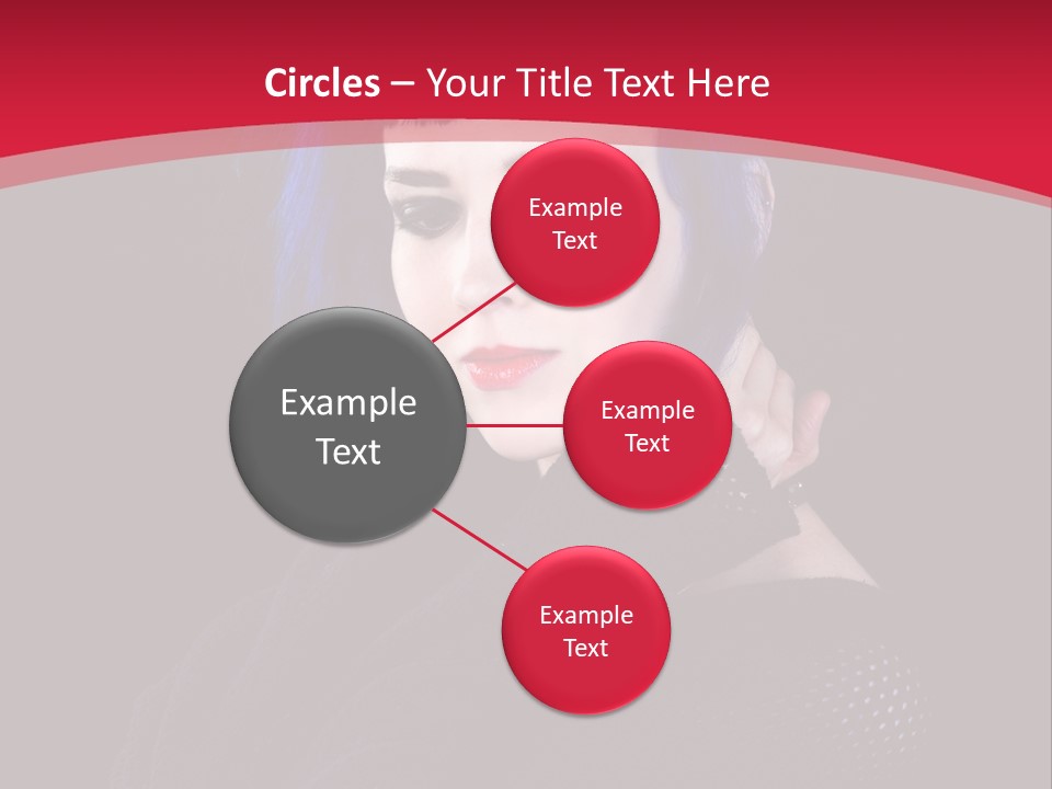 A Woman With Blue Hair Is Posing For The Camera PowerPoint Template