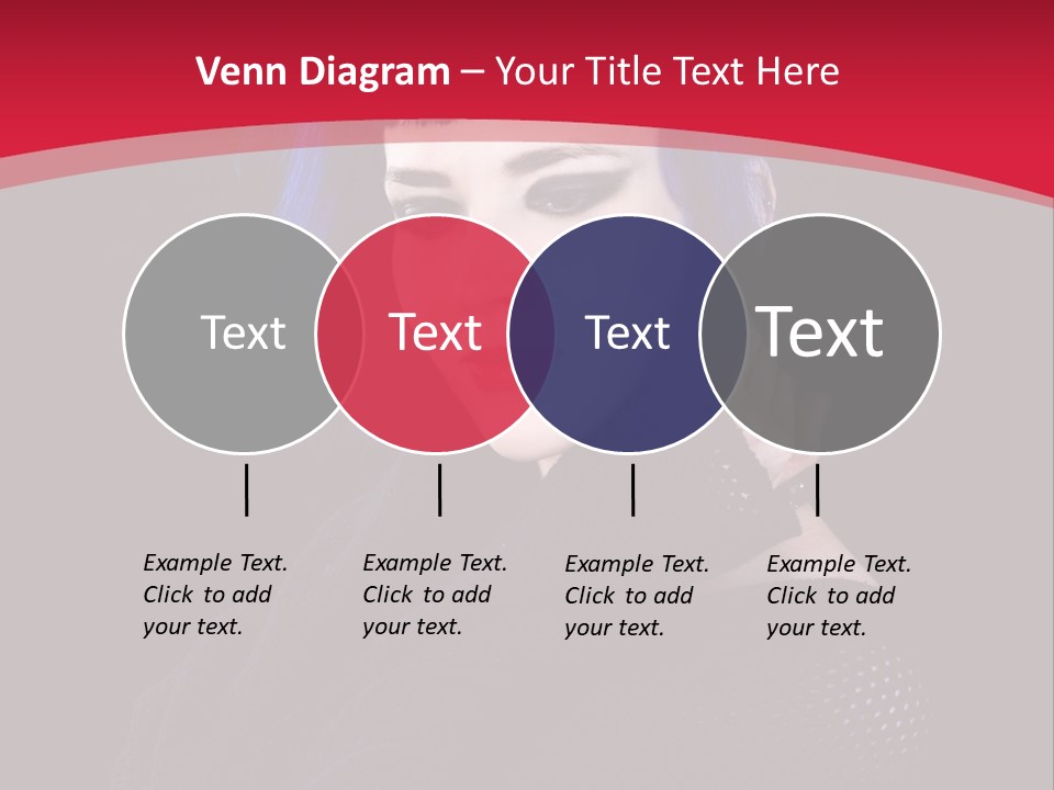 A Woman With Blue Hair Is Posing For The Camera PowerPoint Template