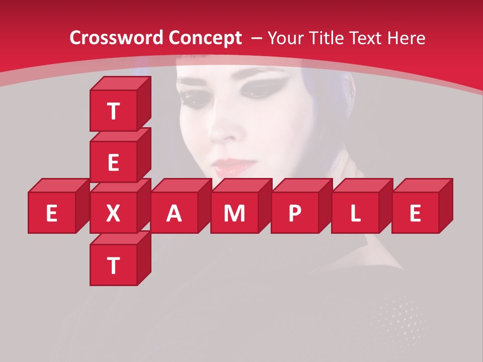 A Woman With Blue Hair Is Posing For The Camera PowerPoint Template