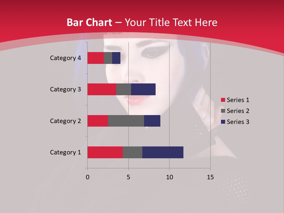 A Woman With Blue Hair Is Posing For The Camera PowerPoint Template