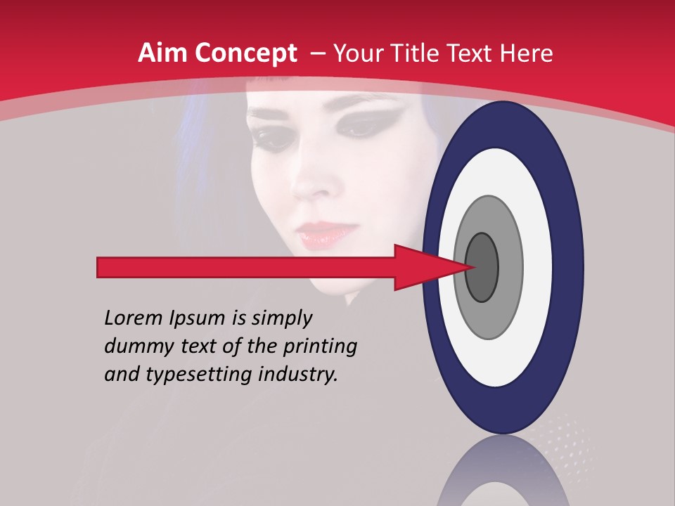 A Woman With Blue Hair Is Posing For The Camera PowerPoint Template