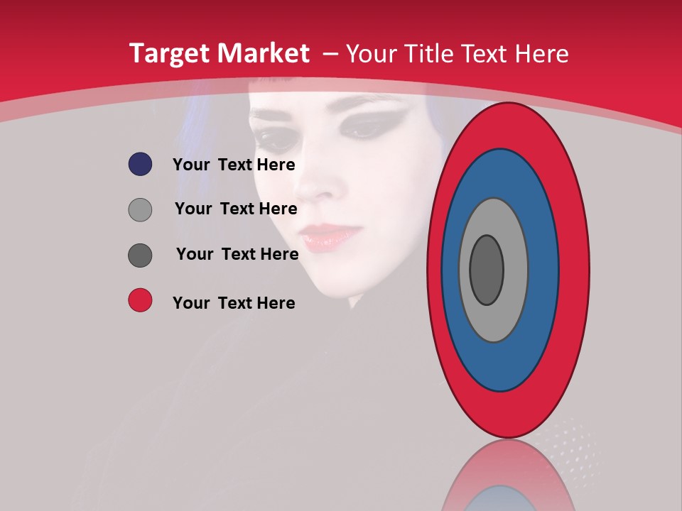 A Woman With Blue Hair Is Posing For The Camera PowerPoint Template