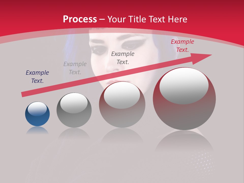 A Woman With Blue Hair Is Posing For The Camera PowerPoint Template