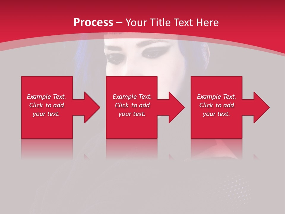A Woman With Blue Hair Is Posing For The Camera PowerPoint Template