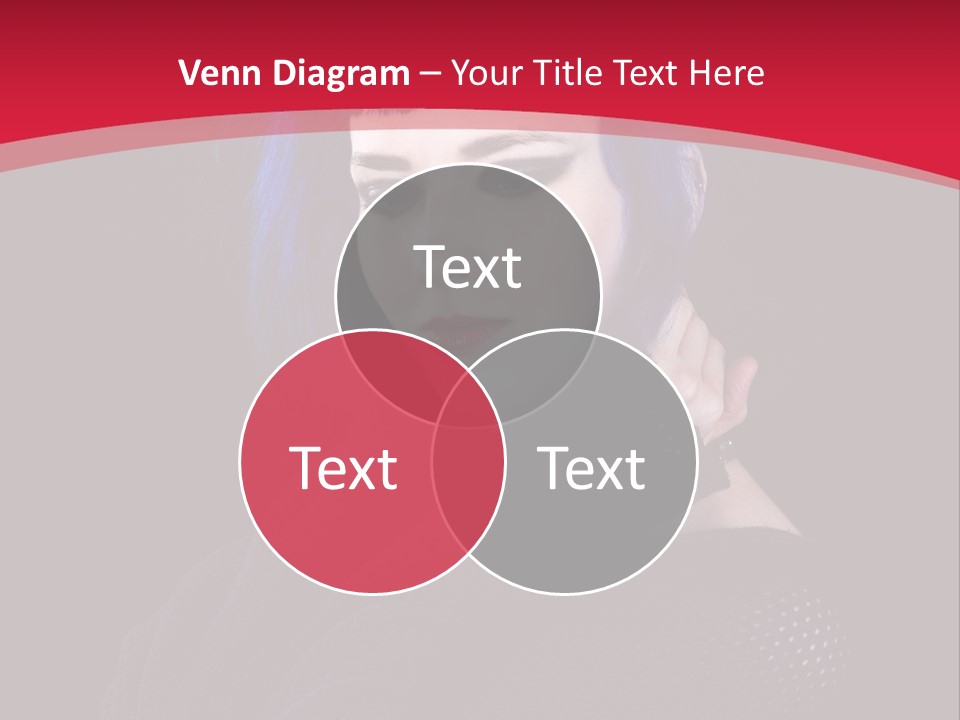 A Woman With Blue Hair Is Posing For The Camera PowerPoint Template