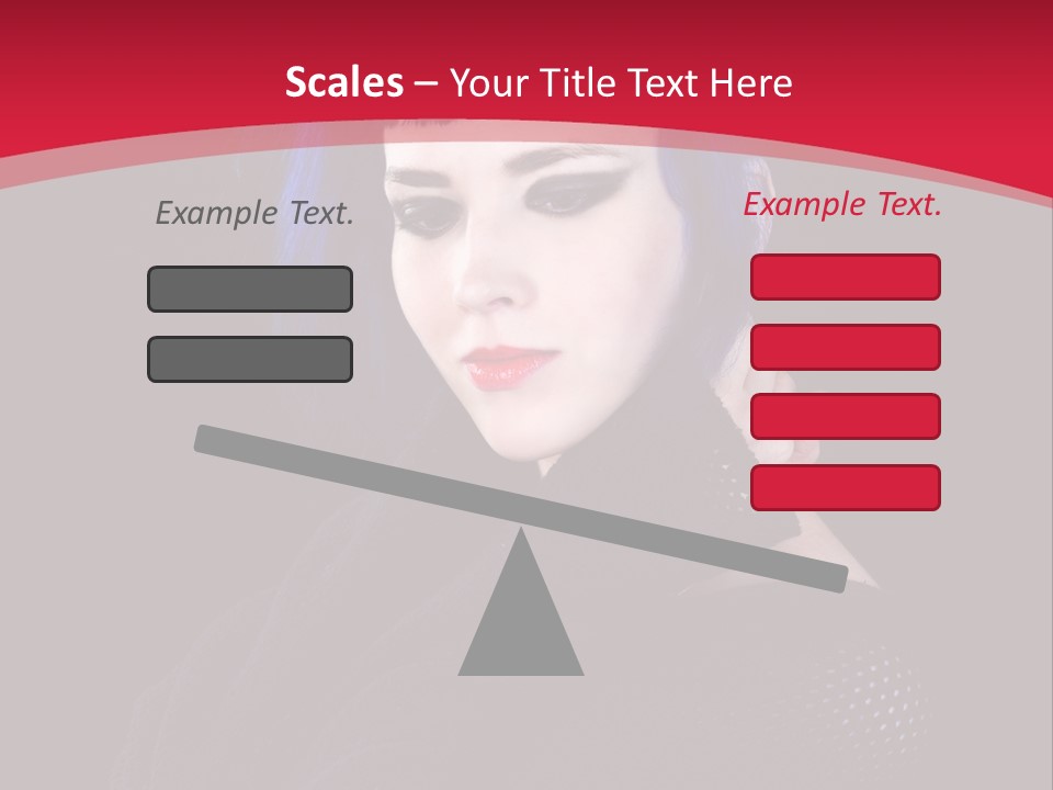 A Woman With Blue Hair Is Posing For The Camera PowerPoint Template