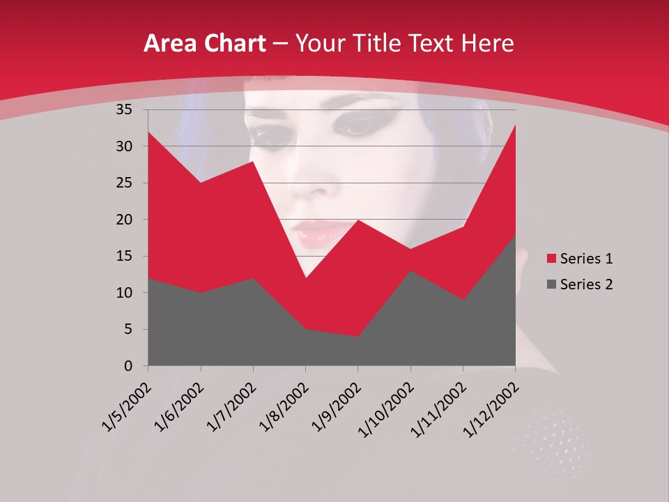 A Woman With Blue Hair Is Posing For The Camera PowerPoint Template