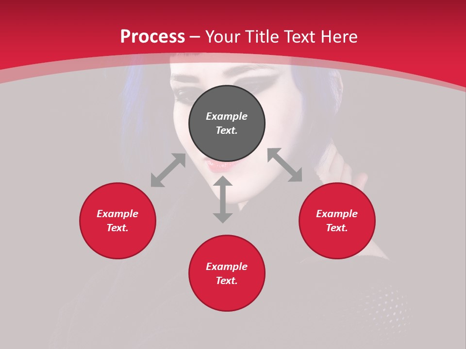 A Woman With Blue Hair Is Posing For The Camera PowerPoint Template
