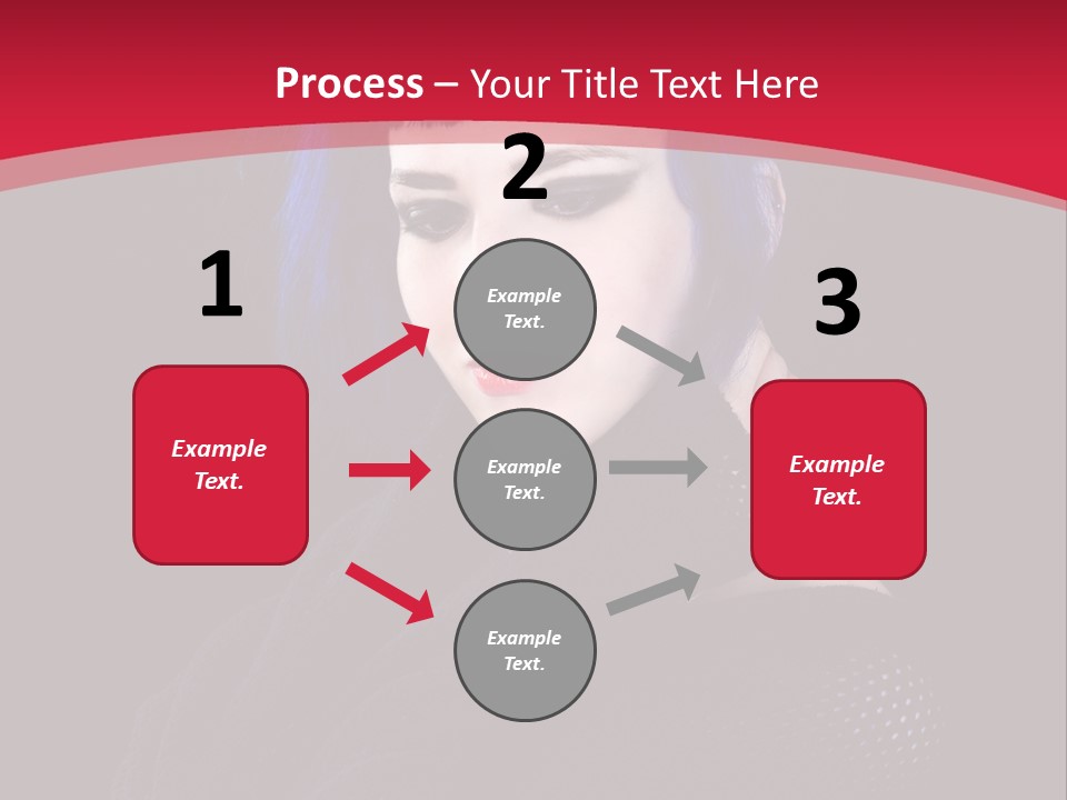 A Woman With Blue Hair Is Posing For The Camera PowerPoint Template