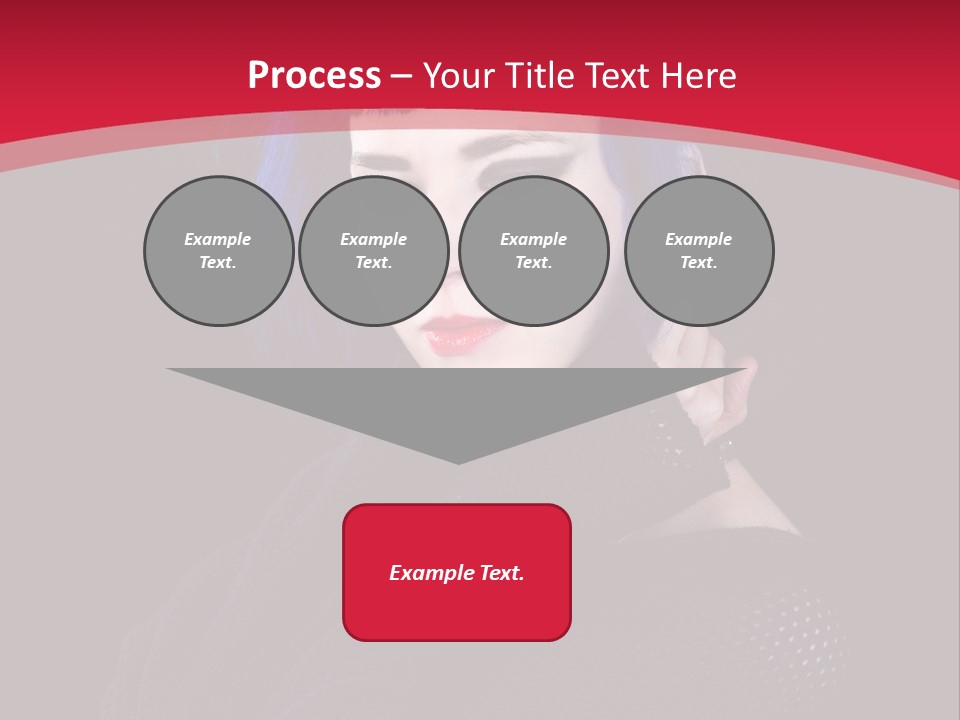 A Woman With Blue Hair Is Posing For The Camera PowerPoint Template
