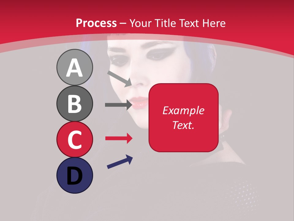 A Woman With Blue Hair Is Posing For The Camera PowerPoint Template