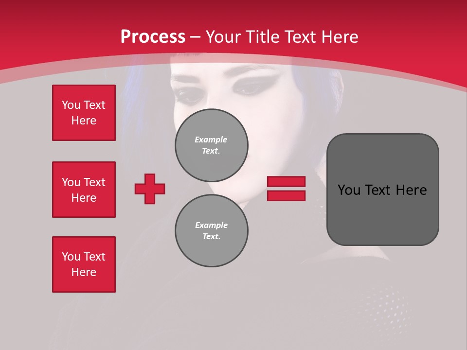 A Woman With Blue Hair Is Posing For The Camera PowerPoint Template