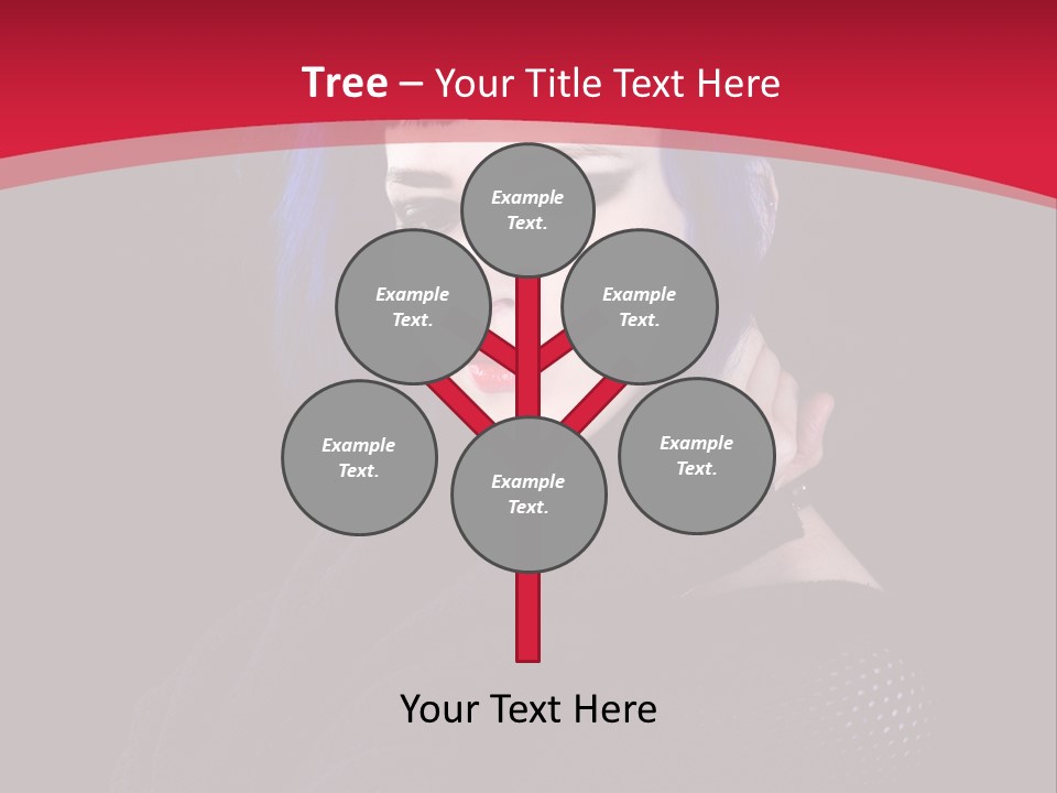 A Woman With Blue Hair Is Posing For The Camera PowerPoint Template