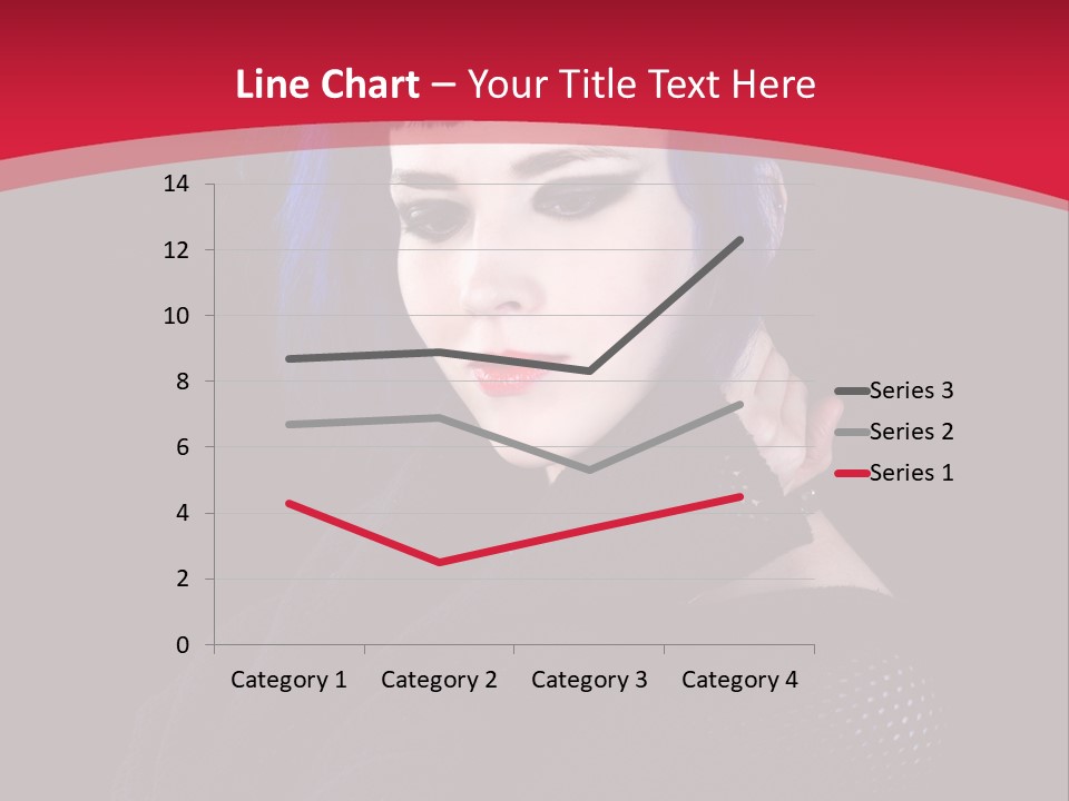 A Woman With Blue Hair Is Posing For The Camera PowerPoint Template