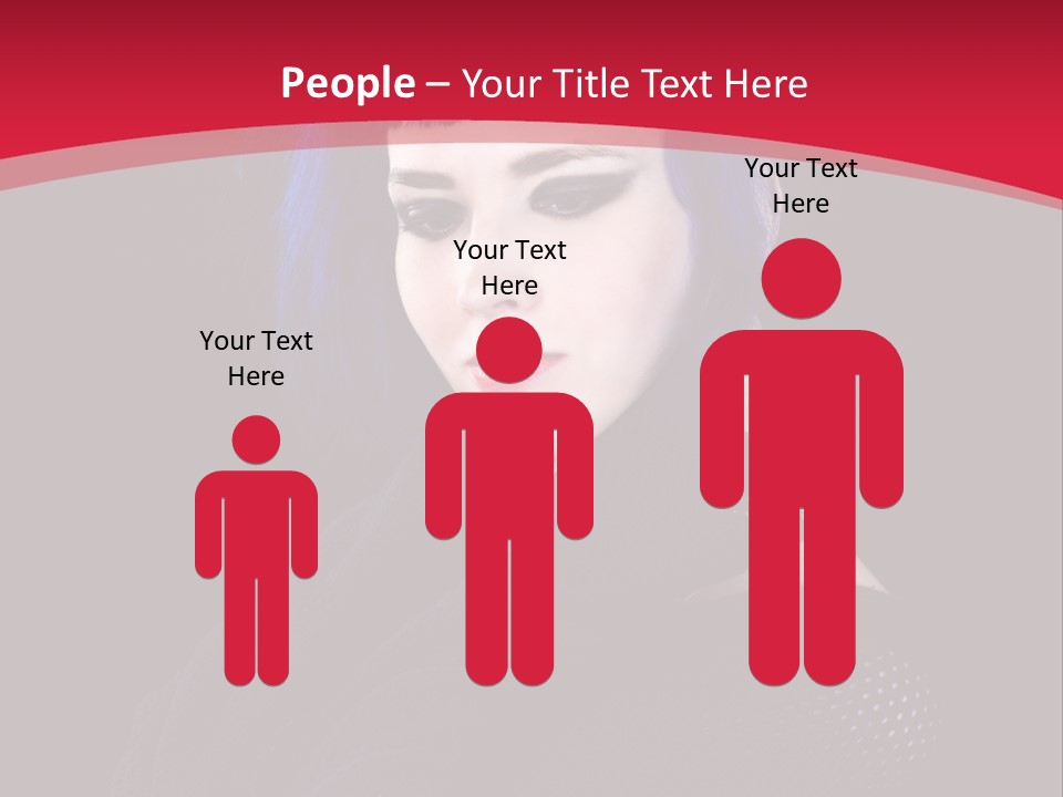 A Woman With Blue Hair Is Posing For The Camera PowerPoint Template